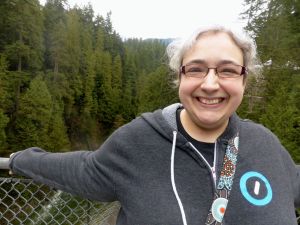 Caroline on the bridge