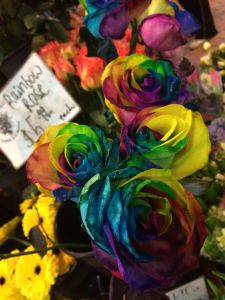 rainbow roses on Granville Island