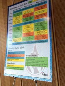 The weekend's schedule