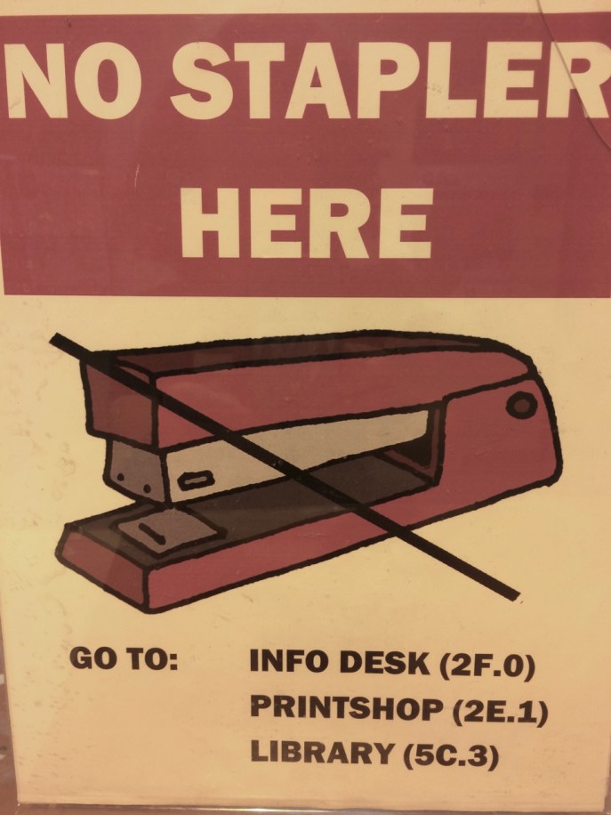 no stapler here
