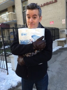 Ian hugging toilet paper