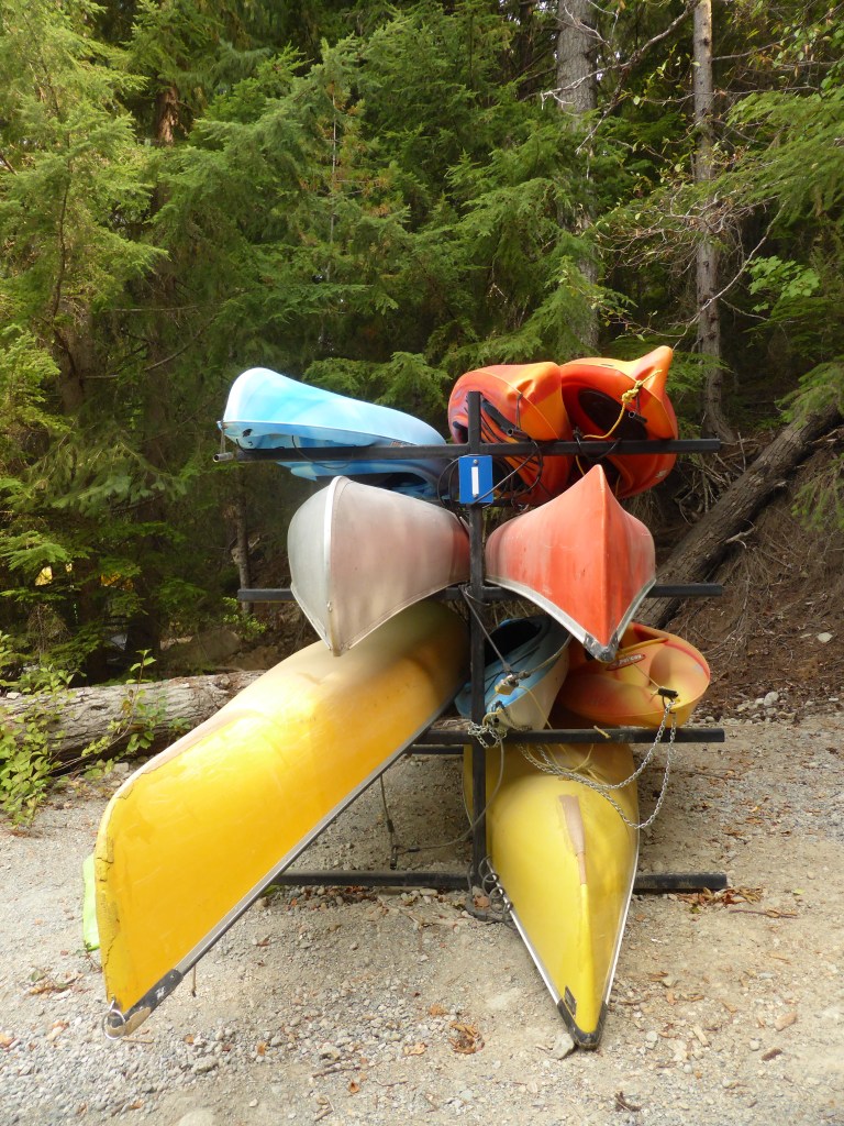 Colourful canoes
