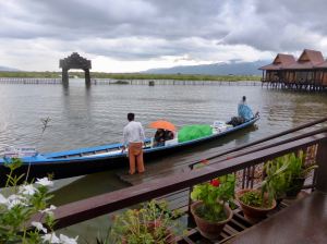 guests arriving at the floating hotel