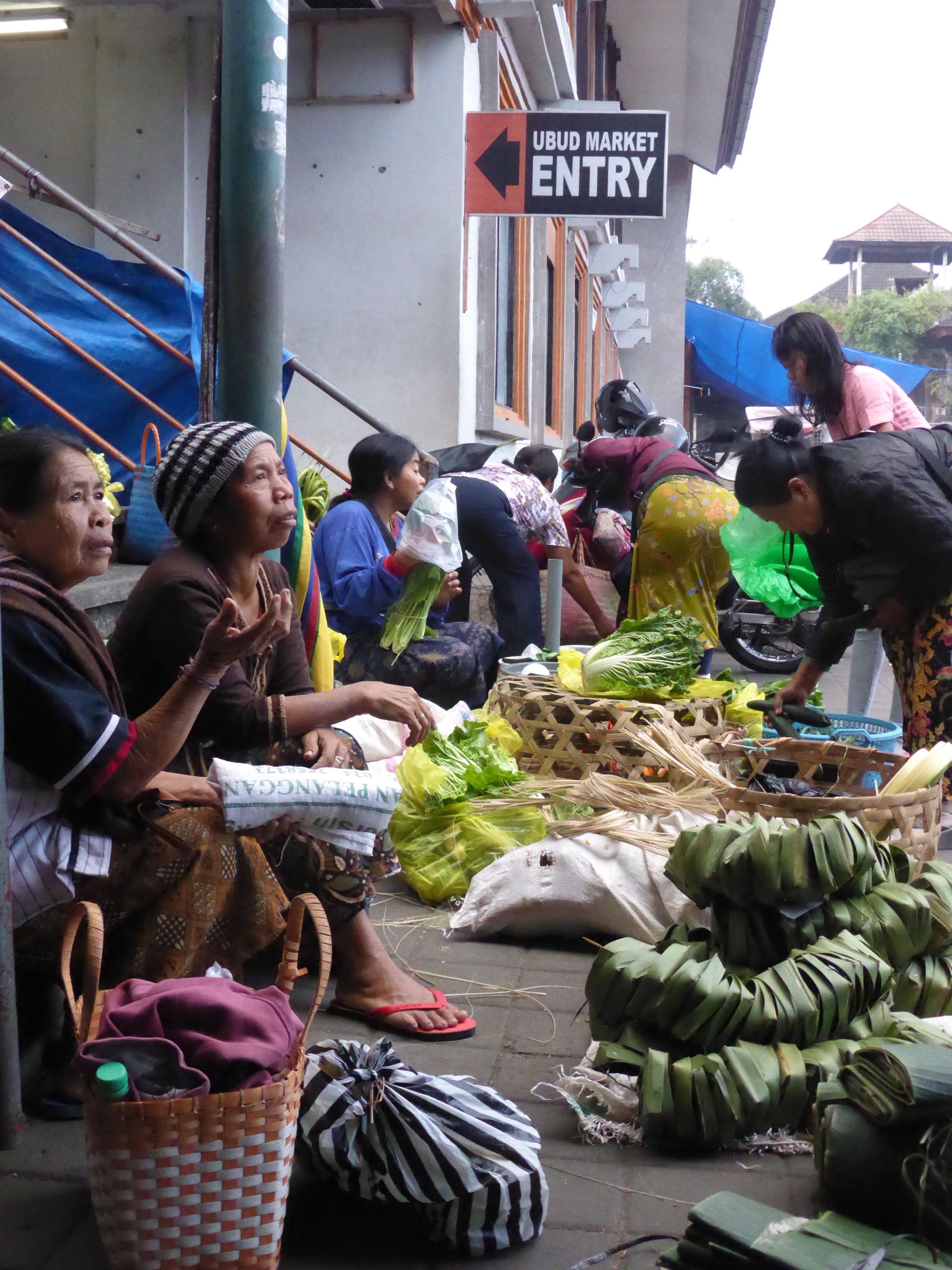 women selling produce