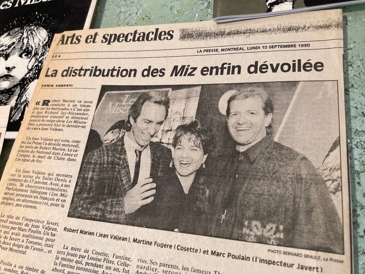 Newspaper article announcing casting